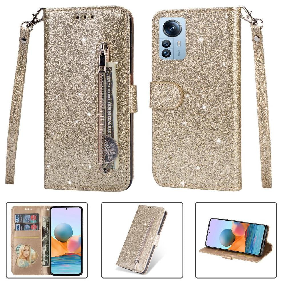 Funda Para Foxdock Elegante Funda Xiaomi 12t Pro/xiaomi 12t Glitter Con Cremallera-ideal Para El Uso Diario