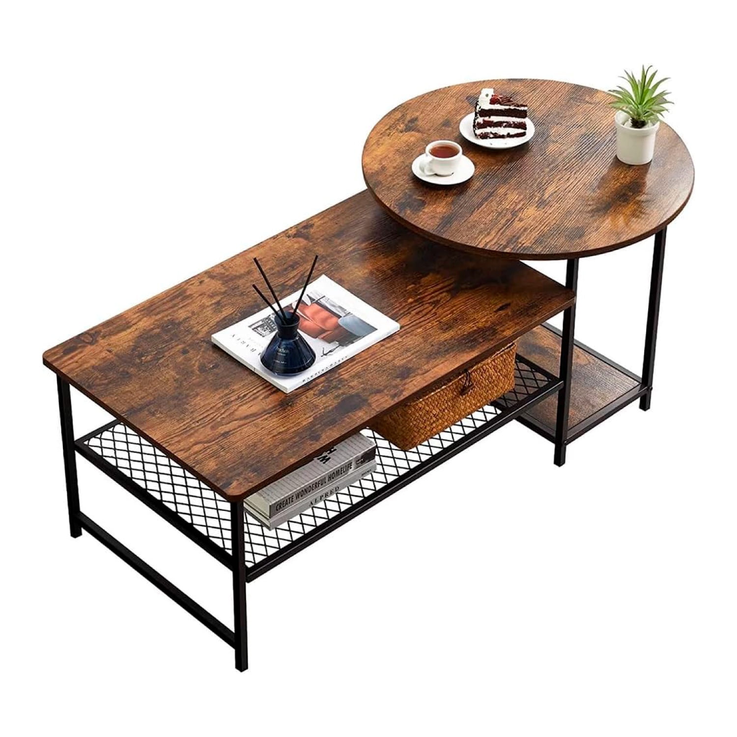 Habita2 Chile - Set De Mesas Mdf Redonda Diseño Modular