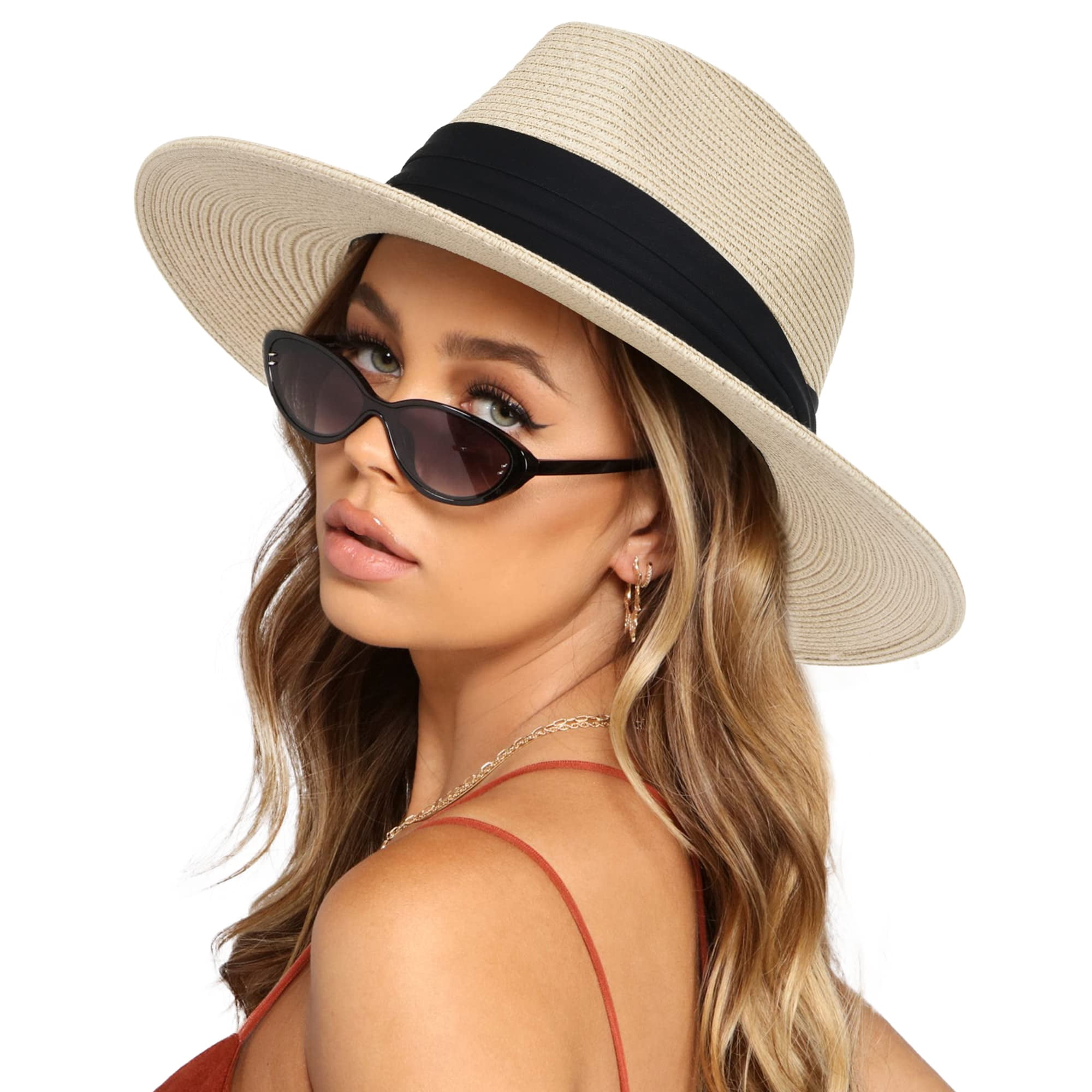 Sombrero De Panamá De Paja Furtalk Para Mujer Y Hombre, Verano, Playa