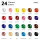 thumbnail image 2 of Set De Pintura Acrílica 24 Colores (60 Ml botella) Con 12 Pinceles, 2 of 7
