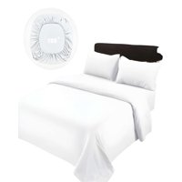 Genérico - Juego De Sabanas De 500 Hilos Plaza Y Media Blanco