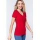 thumbnail image 4 of Top Corto de Punto Henley con Cuello en V y Manga Corta, 4 of 5