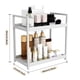 thumbnail image 3 of Estante de baño Fixwal de madera de dos niveles para encimera de baño, ideal para cosméticos, 3 of 5