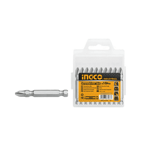 Puntas X 10 P/ Atornillador Phillips Ph2 50Mm Ingco