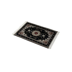 Genérico - Alfombra Decorativa Con Flequillos 80X120 Negro