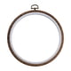 thumbnail image 4 of Marco de aro de anillo de anillo de punto cruzado Círculo decorativo marco de puntada de punto cruzado de costura de madera imitada marco de anillo de 17 cm, 4 of 5