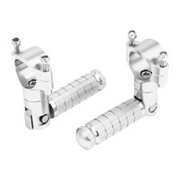 Magideal - 1 Par De Fútbolos Eléctricos De Motos Eléctricos Con Clavijas De La Motocicleta, Instalando Fácilmente, No Es Un Poco De Pedalización De Descanso Para Plata