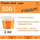 thumbnail image 2 of [Vasos de chupito desechables] FICUCUSO 30 ml de plástico transparente, 500 unidades, 2 of 6