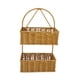 thumbnail image 1 of Cesta de mimbre de imitación montada en la pared, estantes de almacenamiento de cesta colgante tejida, cesta de pared tejida para jardín, cocina organ Cuadrado 2 capas, 1 of 5
