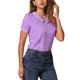 thumbnail image 4 of INSPIRE CHIC Blusa de Mujer para Regreso a Clases con Cuello Peter Pan en Contraste y Mangas Cortas con Lunares S Lila Claro, 4 of 6