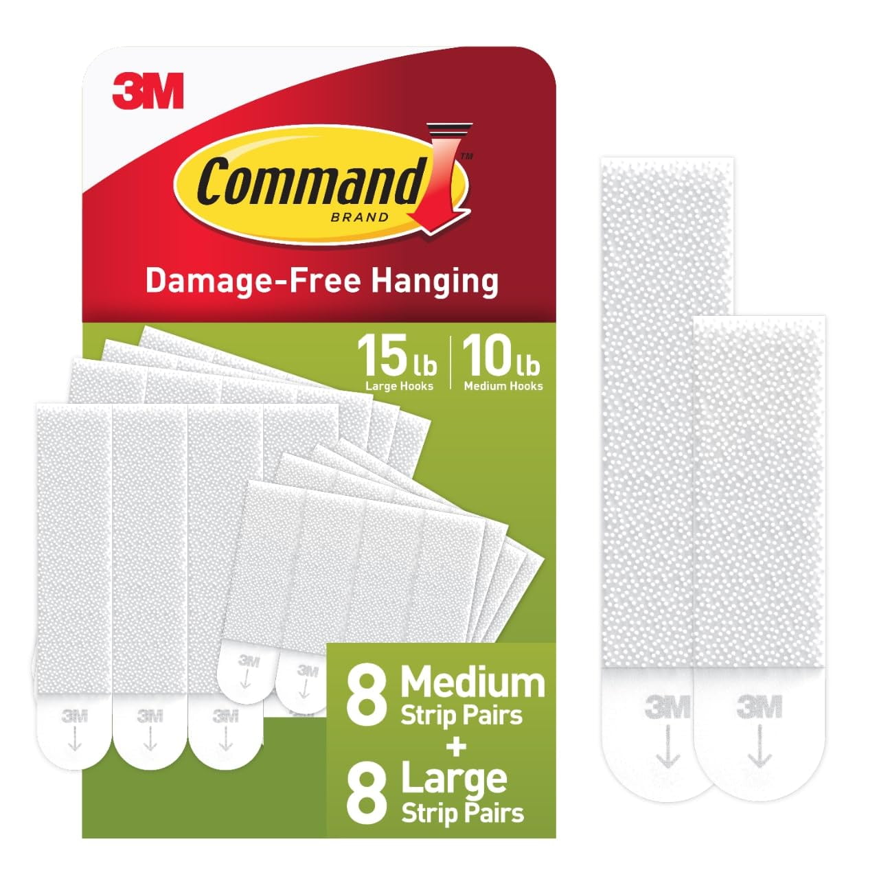 Tiras Para Colgar Cuadros Command, Medianas Y Grandes, Blancas