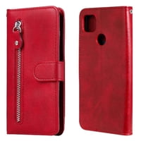 Gangxun - Funda Con Cremallera Para Xiaomi Redmi 9C, Carcasa Cartera De Cuero Pu Con Soporte Y Tarjetero