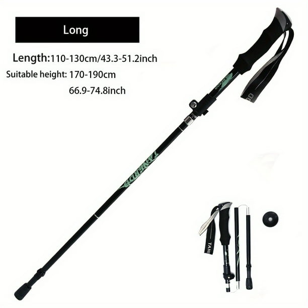 Experience the Nordic Style with our Lightweight and Sturdy 5-Section Telescopic Trekking Pole - Your Perfect Walking Stick for Outdoor Activities