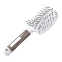 Linastore - Cepillo De Cabello Curvo Desenredante Peluqueria Antiencresp Blanco