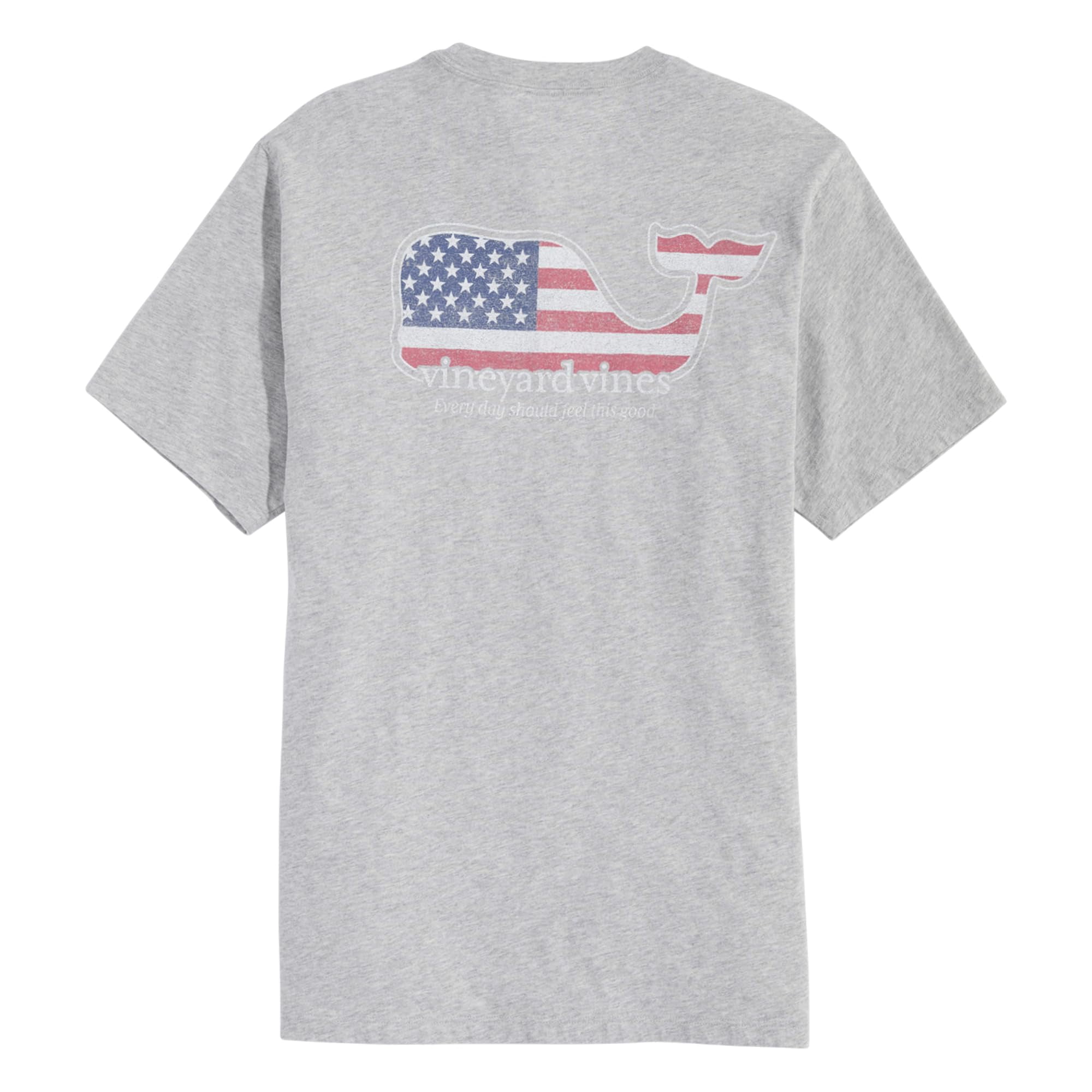 Camiseta Vineyard Vines Flag Whale De Manga Corta Gris Xl Para Hombre