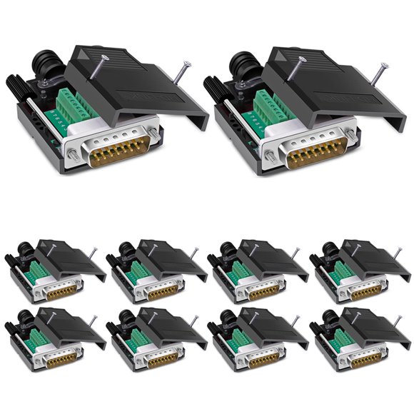 Adaptador electrónico AMBEST DB15 macho con conector sin soldadura de 16 mm