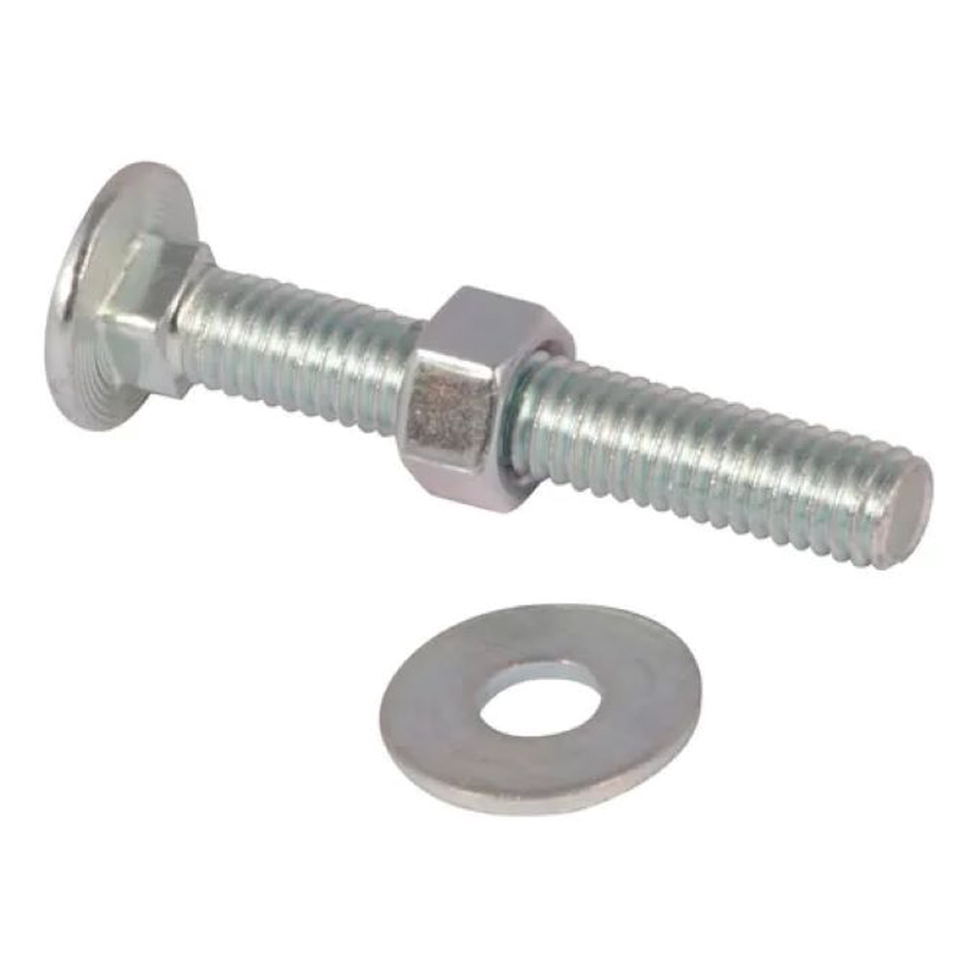 Metalfer - Pack Perno Coche 3 8x1 Zn+tuerca +golilla Plana Cte (100 Un)