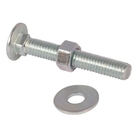 Metalfer - Pack Perno Coche 3 8X 2 Zn+ Tuerca+ Golilla Pl Cte (100 Un)