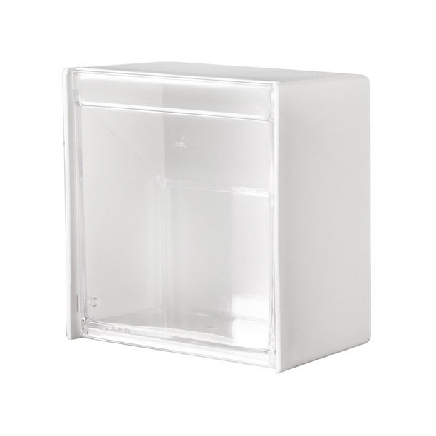 Caja De Almacenamiento Clamshell Dispensador De Soporte De Almohadillas De Almacenamiento Para Encimera Para Baño