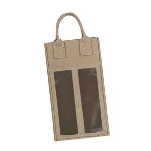Bothyi - Bolsa De Regalo De La Botella De Vino Reutilizable Con Manijas Bolsas De Vino Para La Fiesta De La Boda Cena Beige