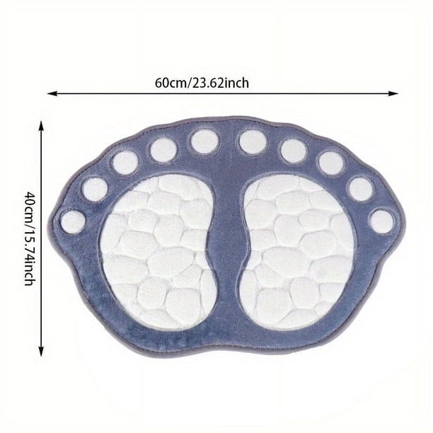 Add a Cozy Touch to Your Bathroom with Our Memory Foam Dog Footprint Bathmat - Non Slip, Washable, and Super Absorbent!