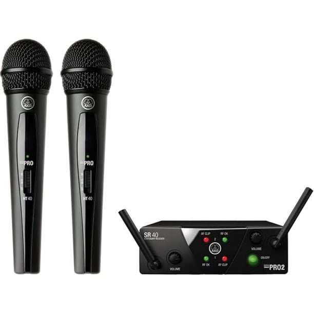 Micrófono Inalámbrico Vocal Doble AKG WMS40 Mini BD US25A/C