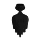 thumbnail image 2 of Top De Mujer Negro Grunge Bajo Asimetrico, 2 of 7