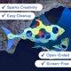 thumbnail image 3 of Juego de construcción Clixo Ocean Creatures, paquete con 24 piezas magnéticas, 3 of 7