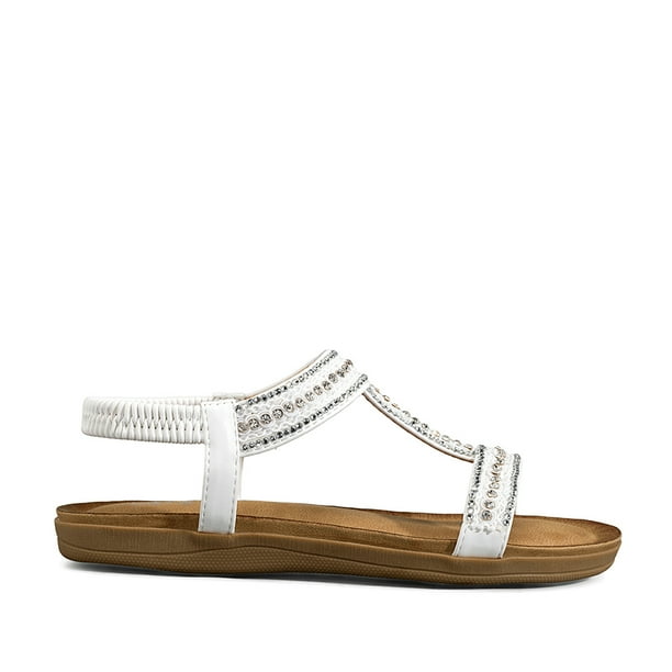 Sandalia Casual Plana Pedrería Mujer Weide Jn721