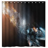 Pinghai - Cortina De Ducha Icefire Con Ganchos (167 X 183 Cm)