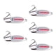 thumbnail image 4 of 5x Cucharas De Pesca Spinnerbaits Duros Verticales, Cebos Para Lubinas, Agua Dulce, Agua Salada, Plata, 14g, 4 of 5