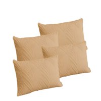 Genérico - Set De 4 Fundas De Cojin Serie Hojas 30X50 Cm Café