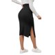 thumbnail image 3 of INSPIRE CHIC Falda Midi de Punto Elástica y Ajustada para Mujer Embarazada, Invierno, Cintura Alta, Casual, con Abertura Lateral, Negra, Talla Mediana, 3 of 6
