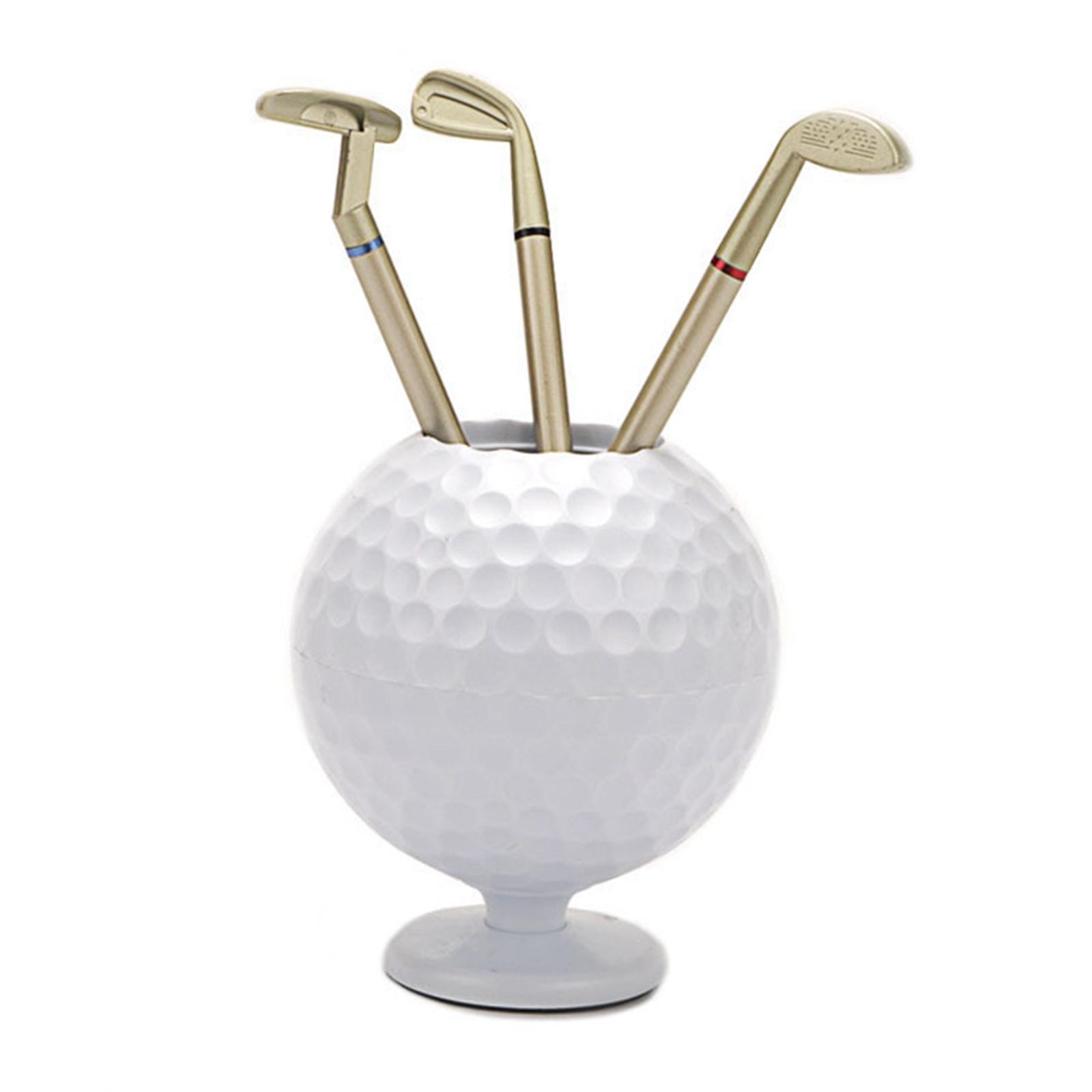 Magideal - Elegante Soporte Para Bolígrafo De Pelota Para Golf, Organizador De Estatuilla De Pelota Para Golf, Soporte Para Brochas De Maquillaje, Portalápices Para