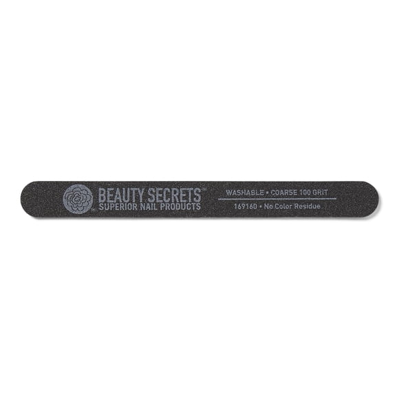 Lima de uñas Beauty Secrets, gruesa, 100, color negro