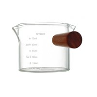 Bothyi - 100Ml Espresso Vaso Medidor Jarra Mango De Madera Para Jugo De Frutas