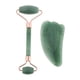 thumbnail image 3 of 2 Uds Jade Masaje Facial Doble Rodillo Guasha Masajeador Tablero Kit Oro, 3 of 5