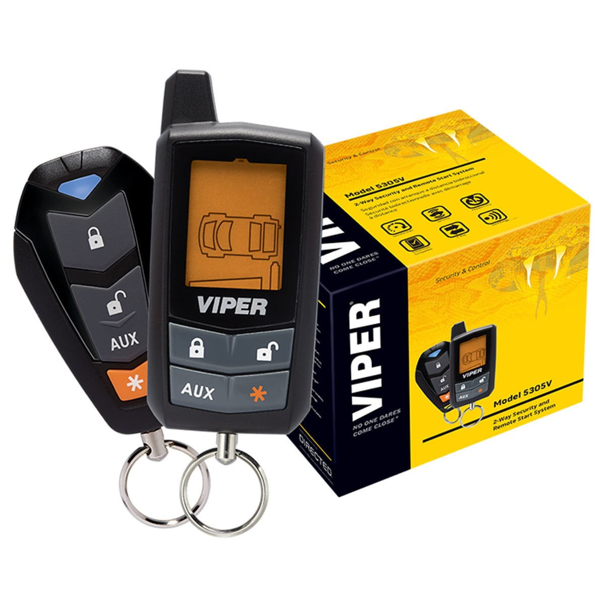 Alarma Para Auto Viper 5305v Con Control Remoto Lcd Bidireccional Y Entrada Sin Llave