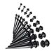 thumbnail image 4 of Kit De Estiramiento De Medidores De Oreja De 18 Piezas, Tapones Cónicos 14G-00G, Expansores Negros, 4 of 5