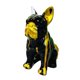 thumbnail image 3 of Estatua De Bulldog Francés, Estatuilla De Animal, Artesanía De Resina, Escultura De Perro Multicolor, áurea Blanca Y Negra, 3 of 5