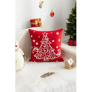 Todo Hogar Santiago De Chile - Cojín Navideño Con Diseño Bordado - D11