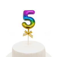 Genérico - Topper Torta Numeral Multicolor 5