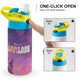 thumbnail image 4 of Ganar o Perder Botella de Agua con Tapa Pop Top de Un Toque, Acero Inoxidable, a Prueba de Fugas, para Deportes, Botella Infantil azul 12 oz, 4 of 6