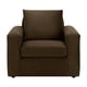 thumbnail image 1 of Sofa Kendy 1c Felpa 30 Chocolate, 1 of 5