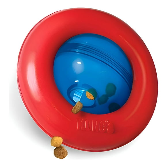 Kong Gyro Dispensador De Alimento Para Perro Talla L 16+ Kg Rojo/azul