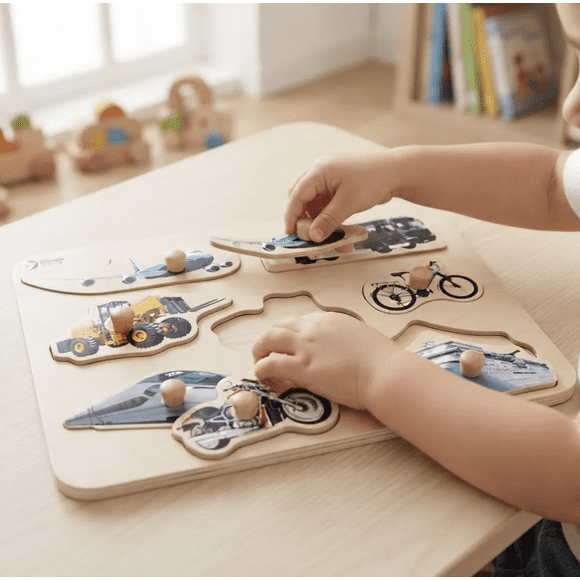 Encaje Medios de Transporte para Niños Puzzle Motricidad fina