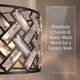 thumbnail image 2 of Candelabro de Tambor ZorpOrigin 41 cm Negro con Cristal – 3 Luces, 2 of 8