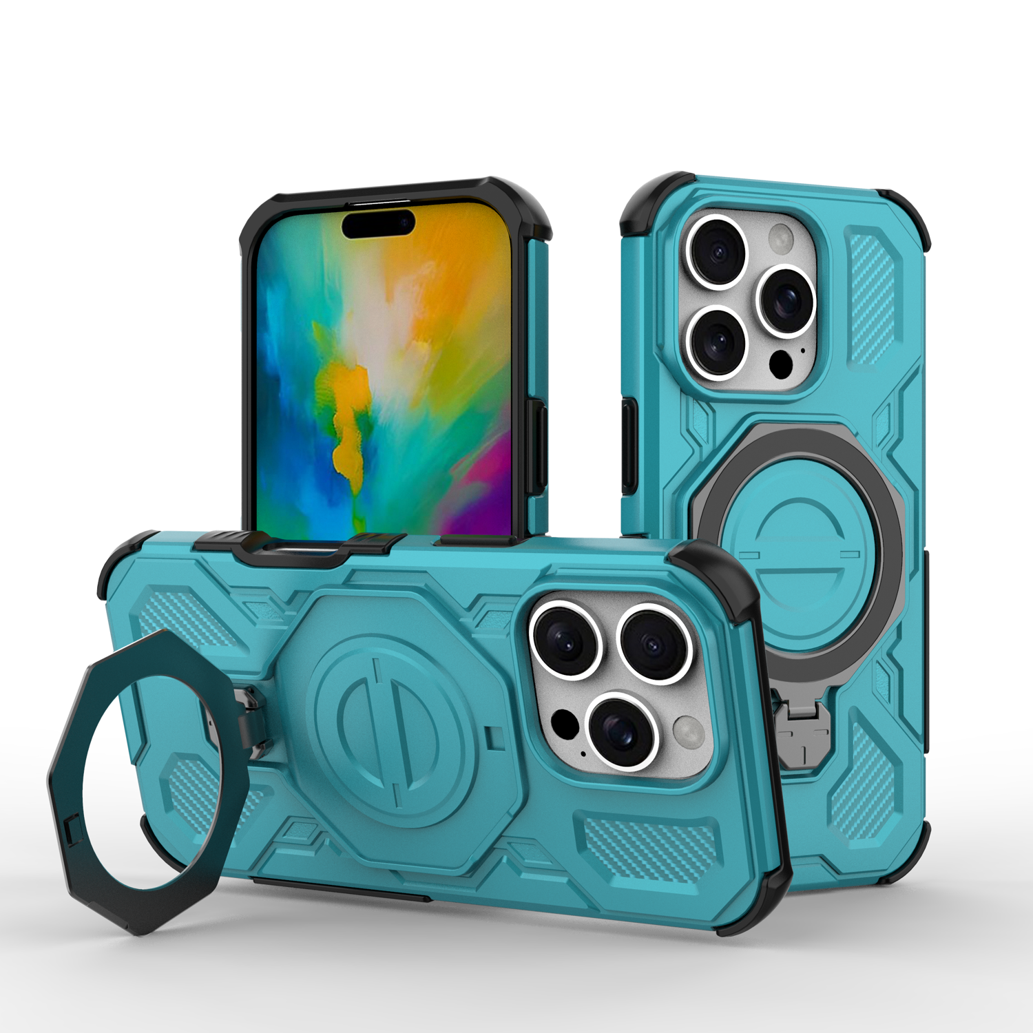 Funda Foxdock Para Iphone 16 Pro Max , Magnética, Ligera, Soporte 360°, Antigolpes