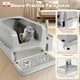 thumbnail image 4 of Set Arenero Gatos Michis Baño Sanitario Acero Inoxidable XXL Gris, 4 of 10