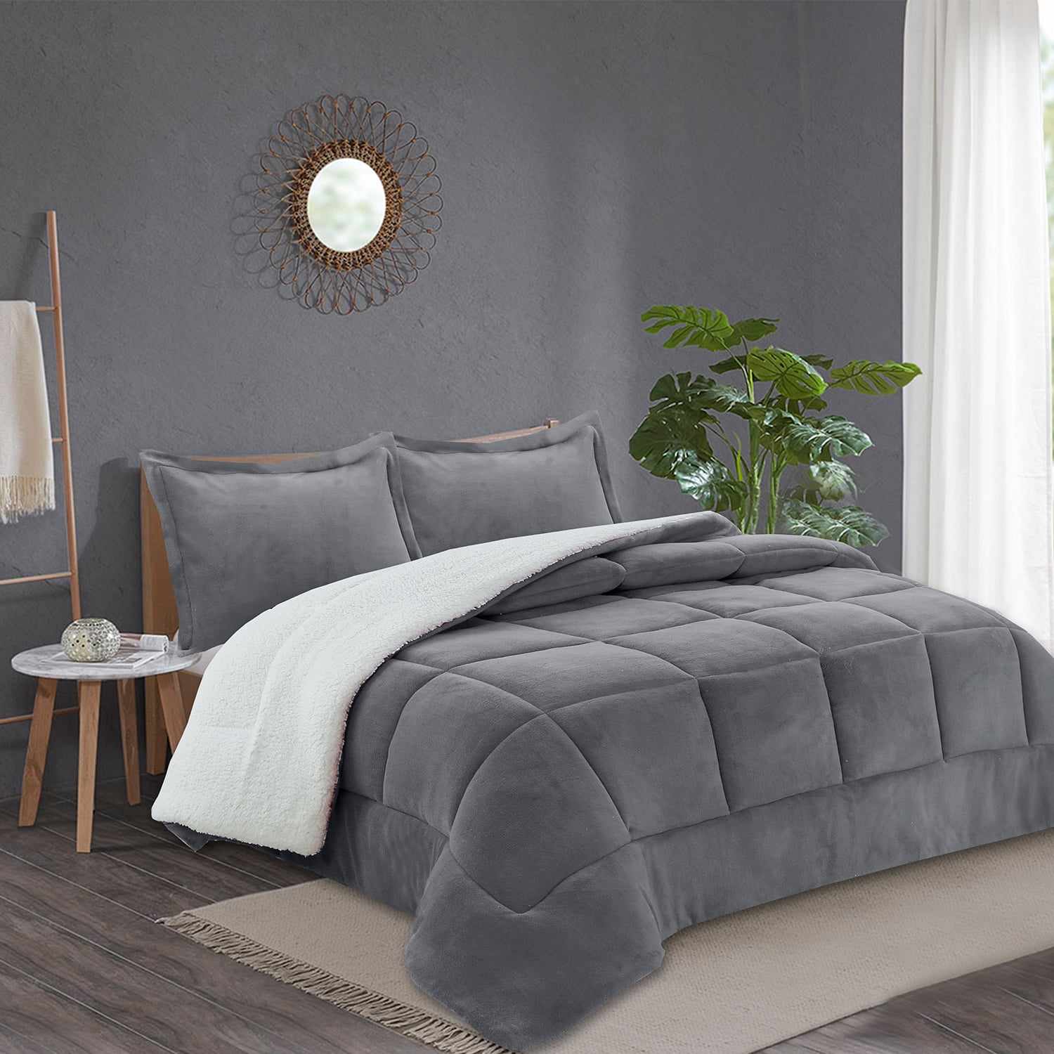 Plumon Andes Chiporro Liso Gris King